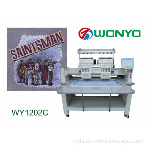 2heads Computer Embroidery Machine with 8inch Touch Screen Computer